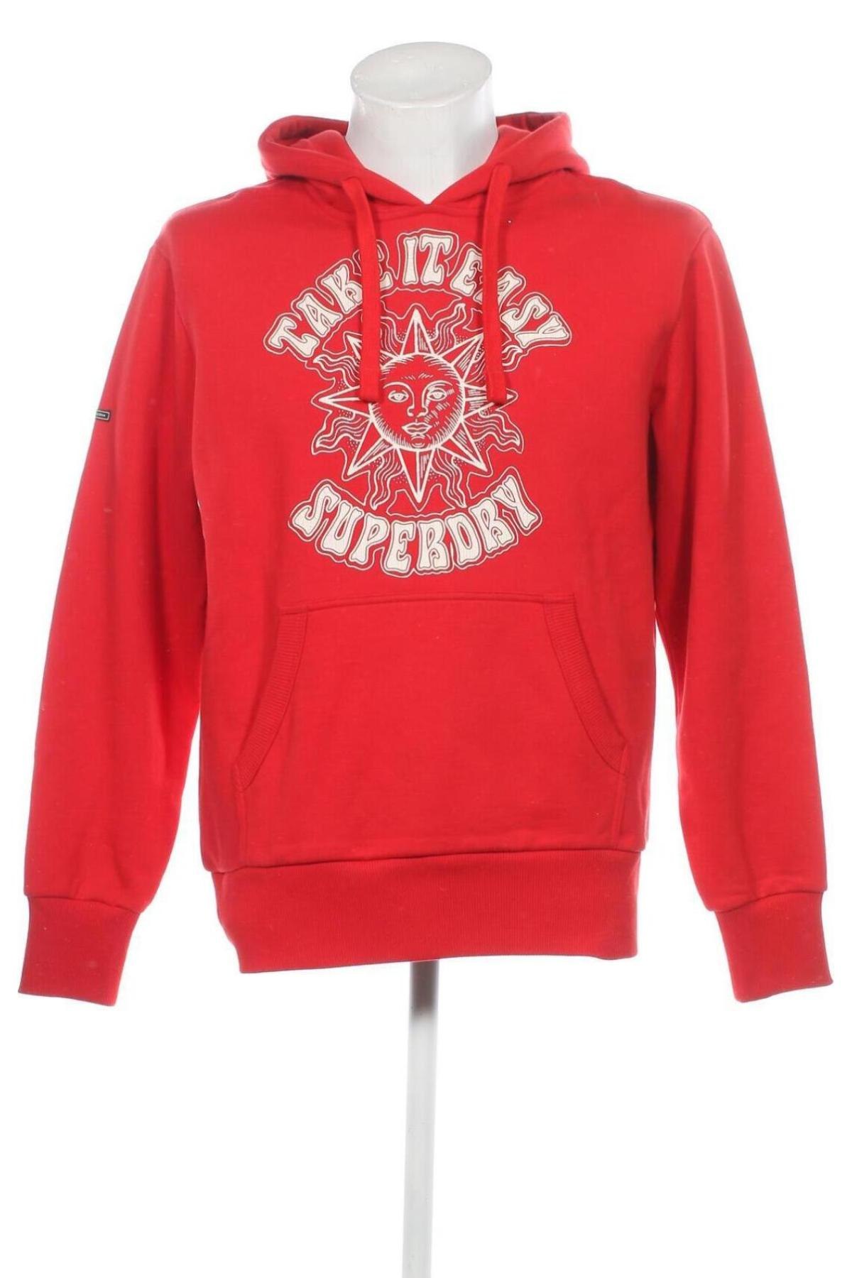 Herren Sweatshirt Superdry, Größe M, Farbe Rot, Preis 40,98 €