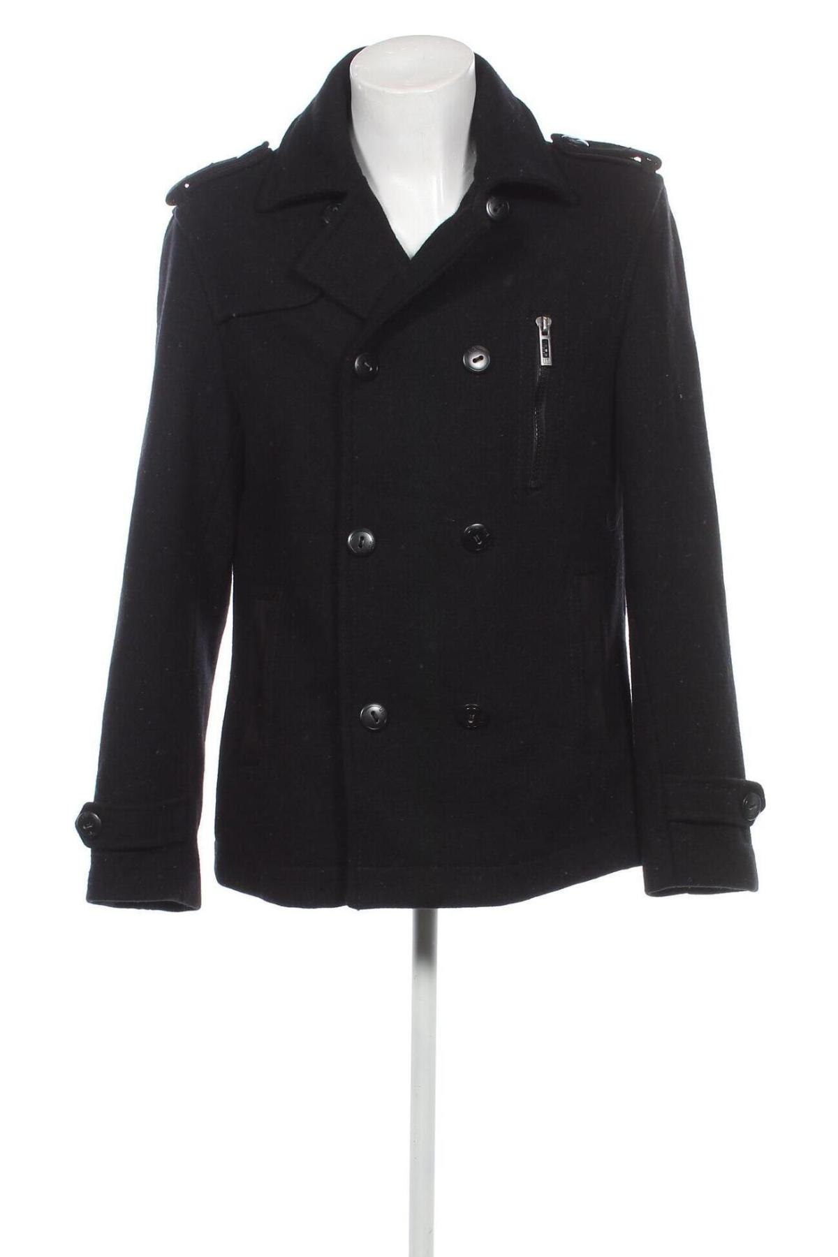 Мъжко палто Angelo Litrico, Размер L, Цвят Черен, Цена 24,61 лв.