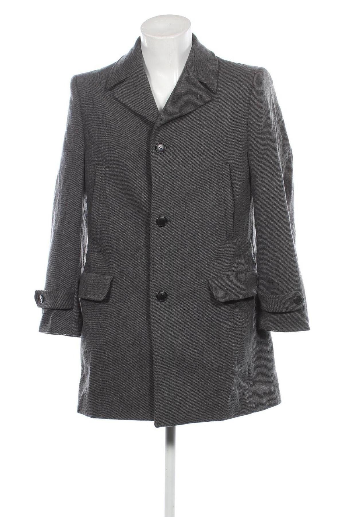 Ανδρικά παλτό Dressmann, Μέγεθος L, Χρώμα Γκρί, Τιμή 18,77 €