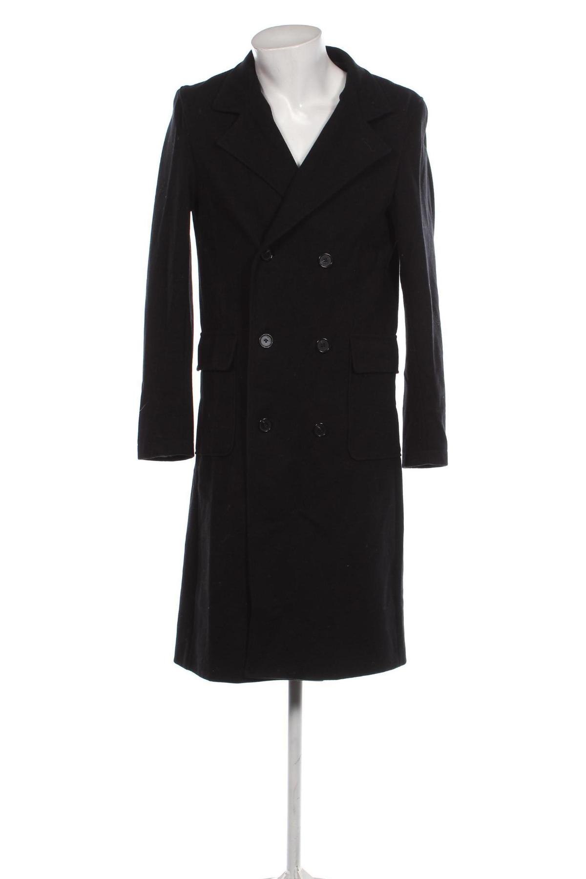 Palton de bărbați Zara Man, Mărime L, Culoare Negru, Preț 223,68 Lei