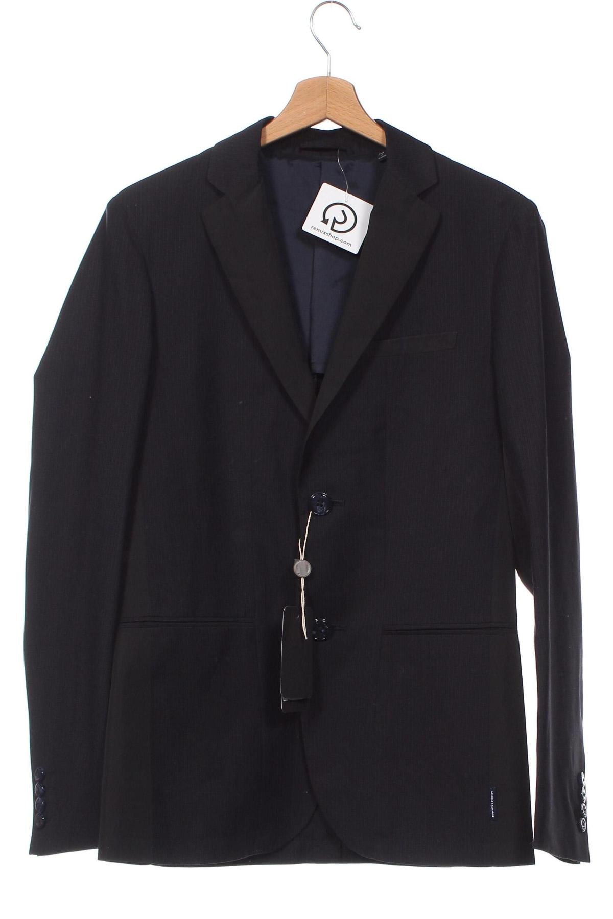 Мъжко сако Armani Exchange, Размер XS, Цвят Черен, Цена 354,00 лв.