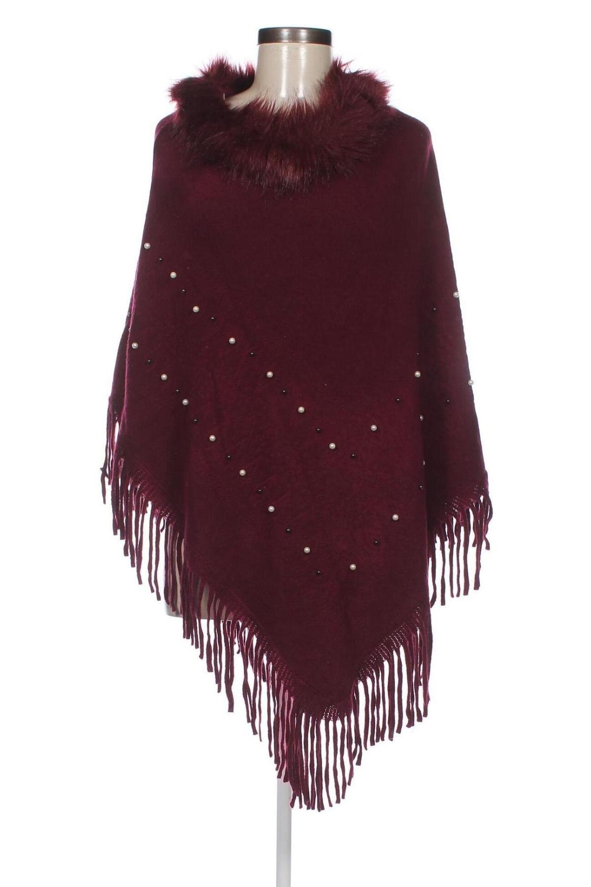 Poncho, Größe M, Farbe Rot, Preis € 4,87