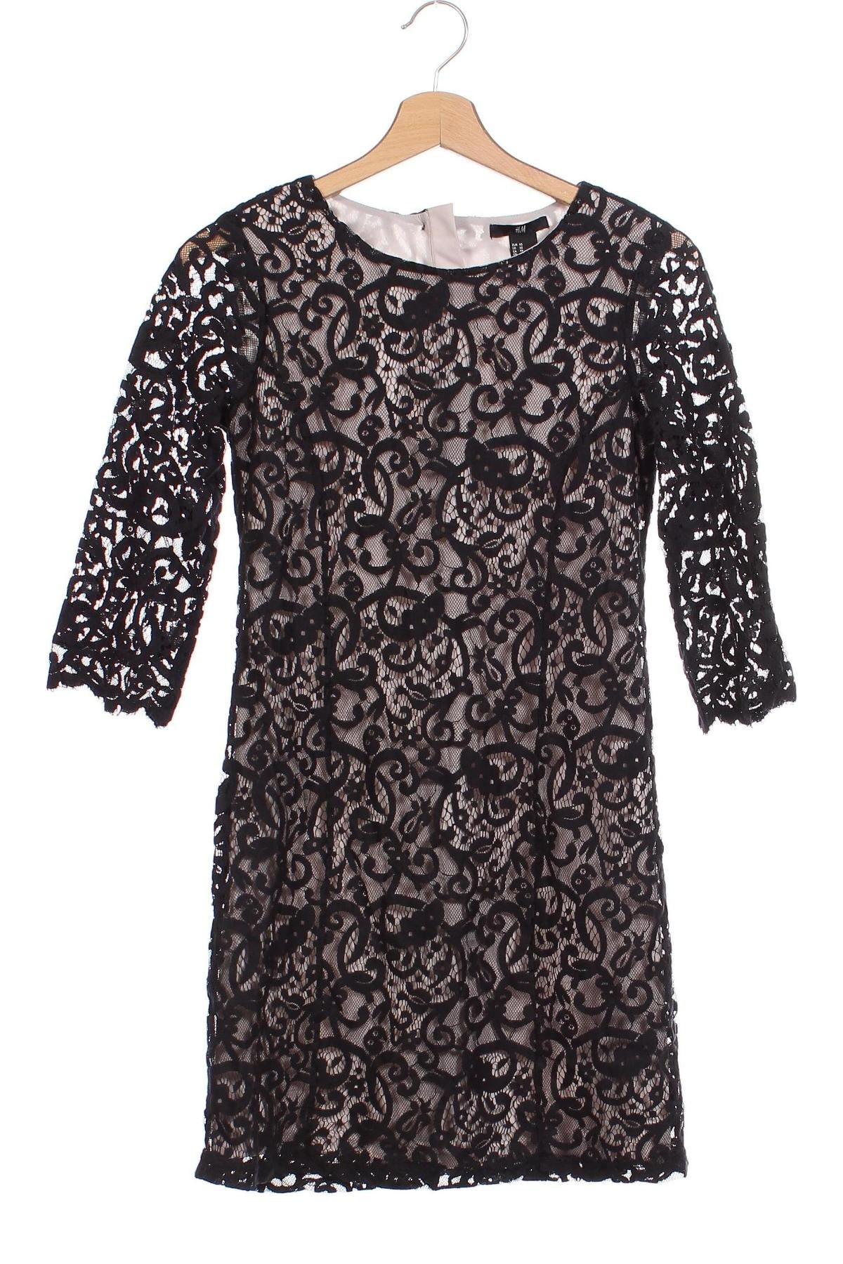 Kleid H&M, Größe XS, Farbe Schwarz, Preis 7,85 €