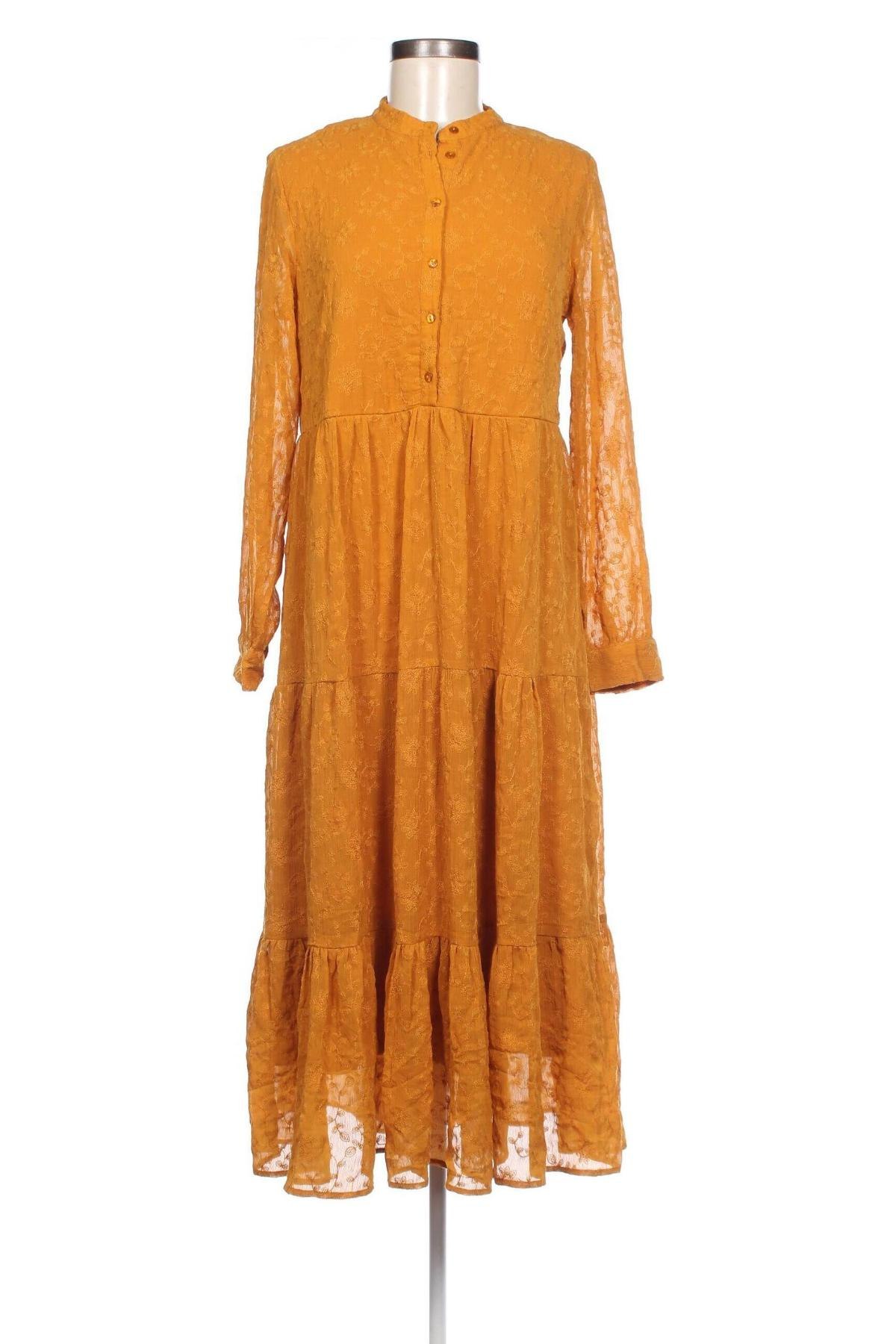 Kleid Pieces, Größe M, Farbe Gelb, Preis 23,66 €