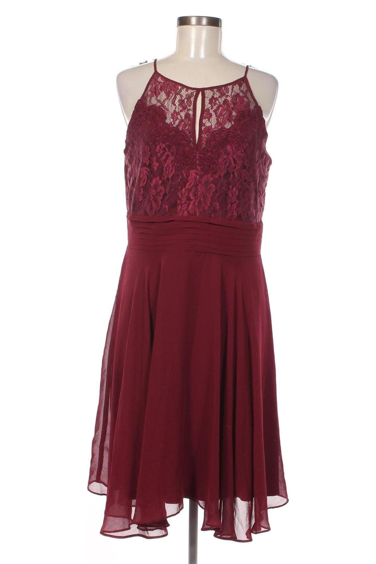 Φόρεμα Violets & Roses, Μέγεθος L, Χρώμα Κόκκινο, Τιμή 18,68 €