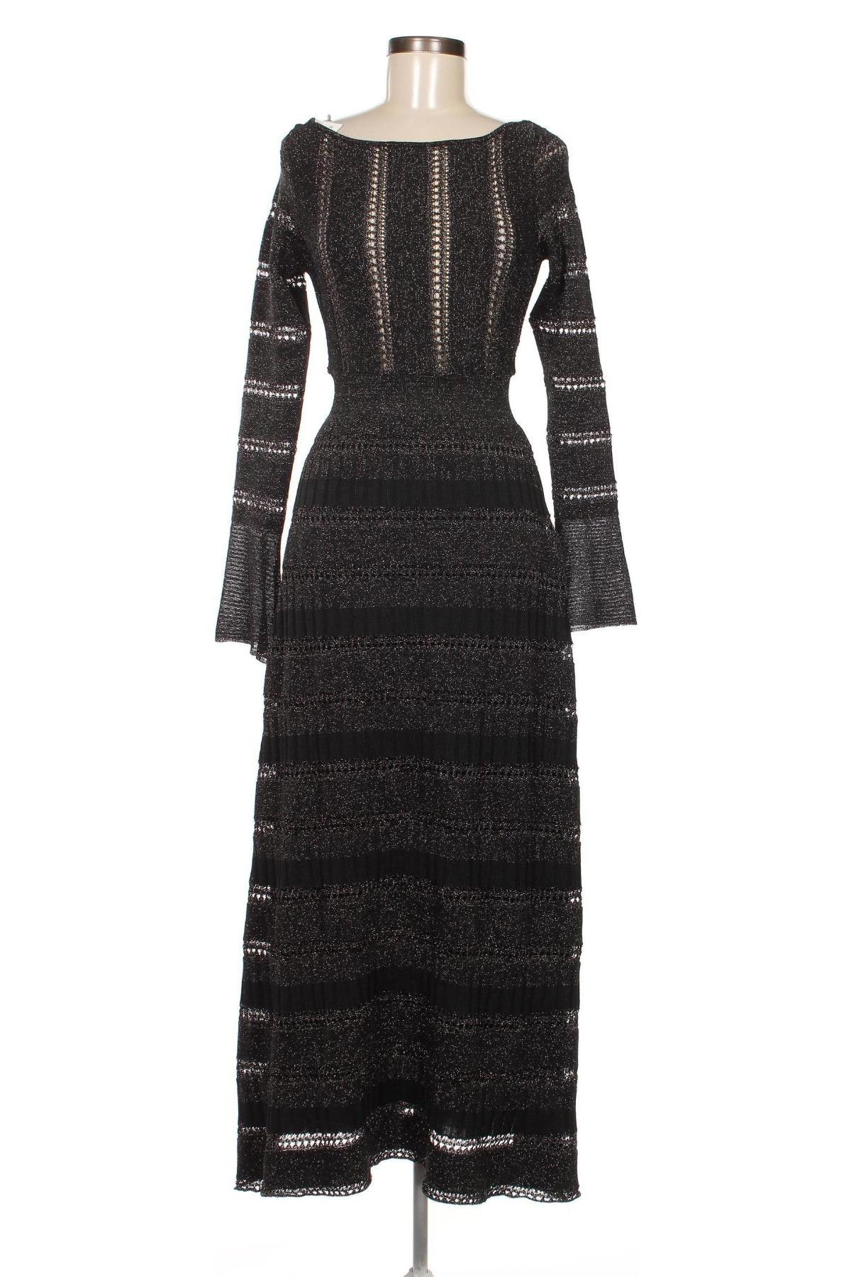 Рокля Zara Knitwear, Размер S, Цвят Черен, Цена 34,00 лв.