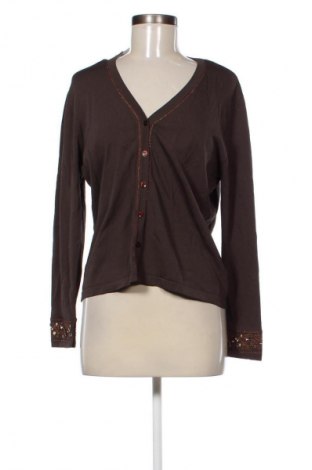 Damen Strickjacke Delmod, Größe L, Farbe Braun, Preis 14,84 €