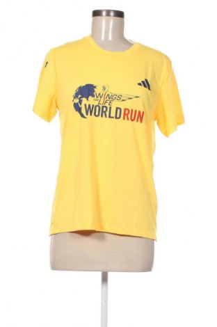 Γυναικείο t-shirt Adidas, Μέγεθος M, Χρώμα Κίτρινο, Τιμή 15,99 €