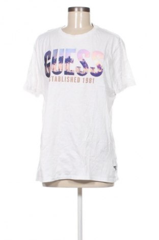 Γυναικείο t-shirt Guess, Μέγεθος L, Χρώμα Λευκό, Τιμή 20,99 €