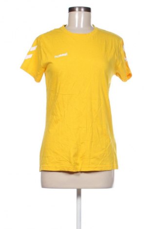 Γυναικείο t-shirt Hummel, Μέγεθος L, Χρώμα Κίτρινο, Τιμή 5,99 €