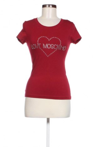 Damen T-Shirt Love Moschino, Größe S, Farbe Rot, Preis 90,50 €