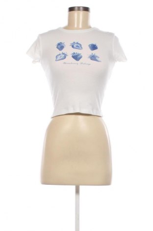 Damen T-Shirt Pull&Bear, Größe S, Farbe Weiß, Preis € 8,70