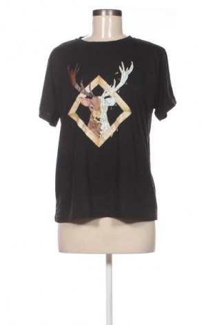 Γυναικείο t-shirt SHEIN, Μέγεθος L, Χρώμα Μαύρο, Τιμή 10,99 €