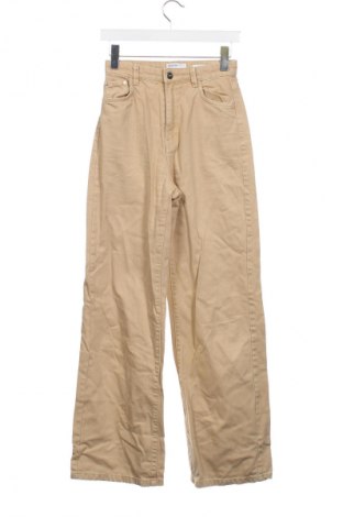 Dámske džínsy  Bershka, Veľkosť XS, Farba Béžová, Cena  14,83 €