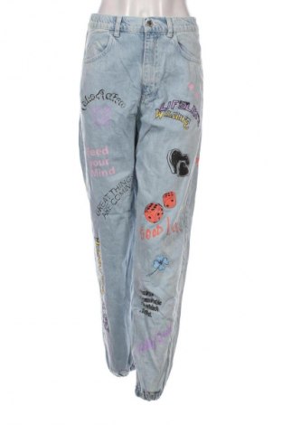 Damskie jeansy Bershka, Rozmiar S, Kolor Kolorowy, Cena 95,99 zł
