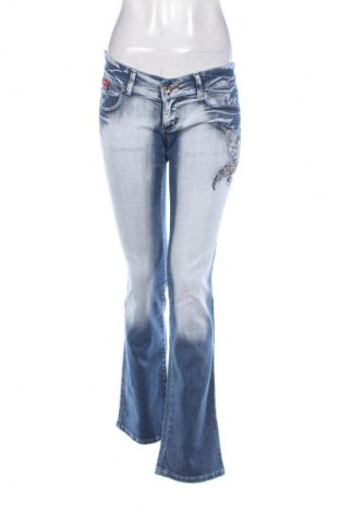 Damskie jeansy Crazy Age, Rozmiar L, Kolor Niebieski, Cena 95,81 zł