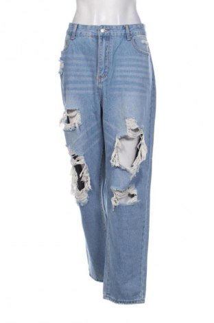 Damskie jeansy SHEIN, Rozmiar XL, Kolor Niebieski, Cena 80,78 zł