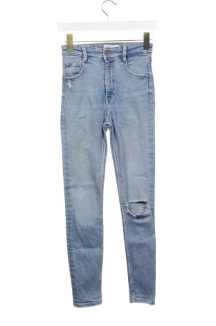 Дамски дънки Zara, Размер XXS, Цвят Син, Цена 18,99 лв.