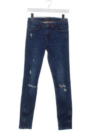 Damskie jeansy Zara Trafaluc, Rozmiar S, Kolor Niebieski, Cena 88,99 zł