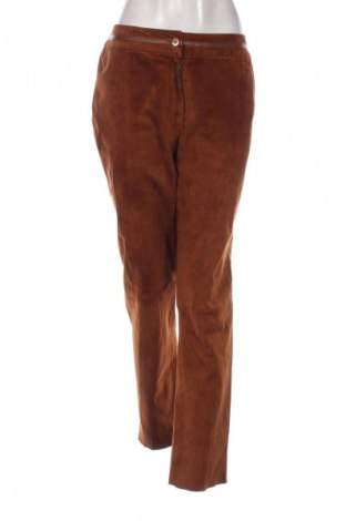 Pantaloni de piele pentru damă Intrend, Mărime L, Culoare Maro, Preț 673,28 Lei