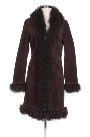 Damen Ledermantel Set, Größe M, Farbe Braun, Preis 80,99 €