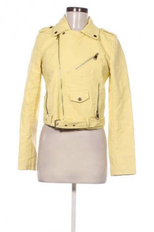 Geacă de piele pentru femei Cherrykoko, Mărime M, Culoare Galben, Preț 189,99 Lei