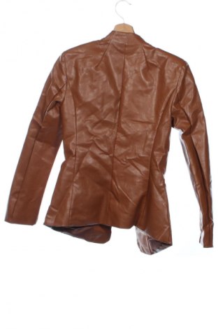 Geacă de piele pentru femei SHEIN, Mărime XS, Culoare Maro, Preț 189,99 Lei