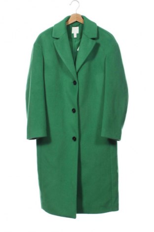 Damski płaszcz H&M, Rozmiar XS, Kolor Zielony, Cena 207,36 zł