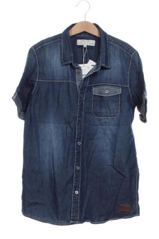 Kinderhemd Piazza Italia, Größe 11-12y/ 152-158 cm, Farbe Blau, Preis 7,99 €
