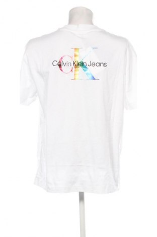 Herren T-Shirt Calvin Klein Jeans, Größe M, Farbe Weiß, Preis 53,99 €