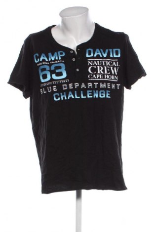Ανδρικό t-shirt Camp David, Μέγεθος XXL, Χρώμα Μαύρο, Τιμή 17,99 €