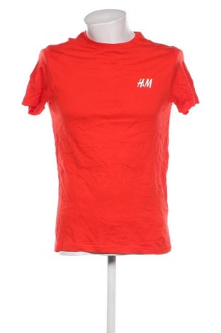 Мъжка тениска H&M, Размер S, Цвят Червен, Цена 19,99 лв.