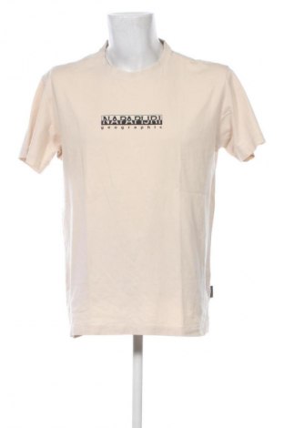 Ανδρικό t-shirt Napapijri, Μέγεθος L, Χρώμα  Μπέζ, Τιμή 50,99 €