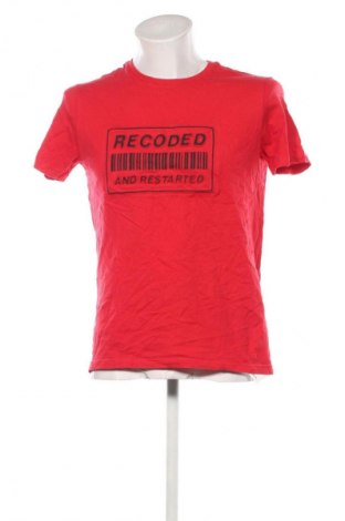 Męski T-shirt Terranova, Rozmiar M, Kolor Czerwony, Cena 62,99 zł