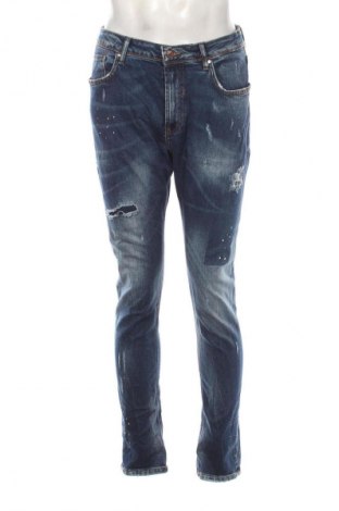 Męskie jeansy Zara, Rozmiar L, Kolor Niebieski, Cena 88,99 zł
