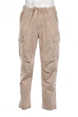 Pantaloni de bărbați Bershka, Mărime L, Culoare Bej, Preț 127,99 Lei