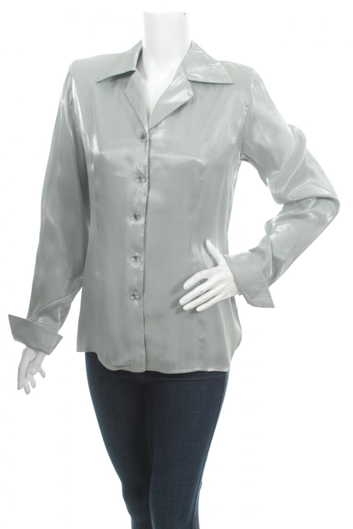Γυναικείο πουκάμισο, Μέγεθος L, Χρώμα Γκρί, Τιμή 10,82 €