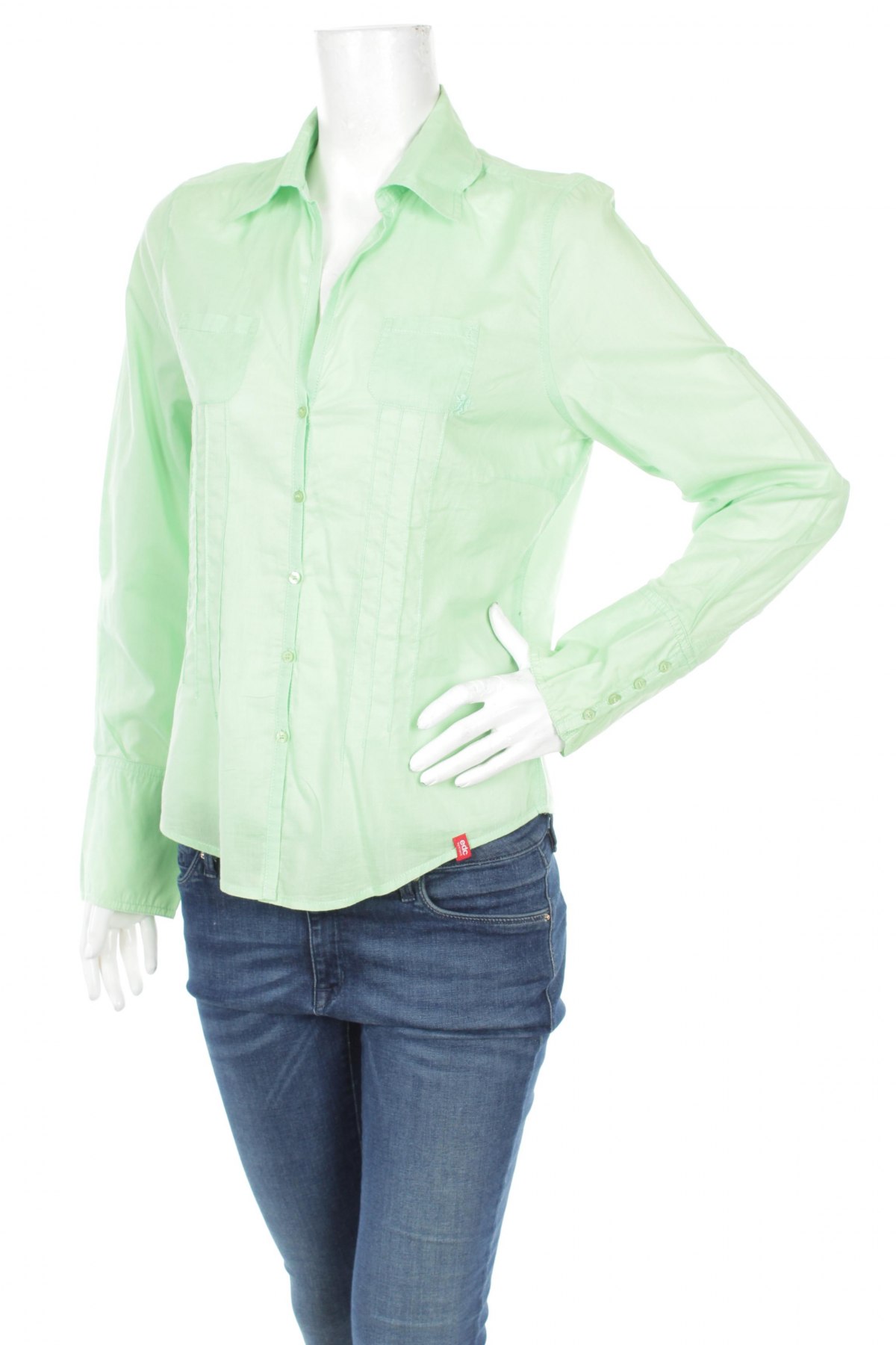 Γυναικείο πουκάμισο Edc By Esprit, Μέγεθος M, Χρώμα Πράσινο, Τιμή 15,46 €