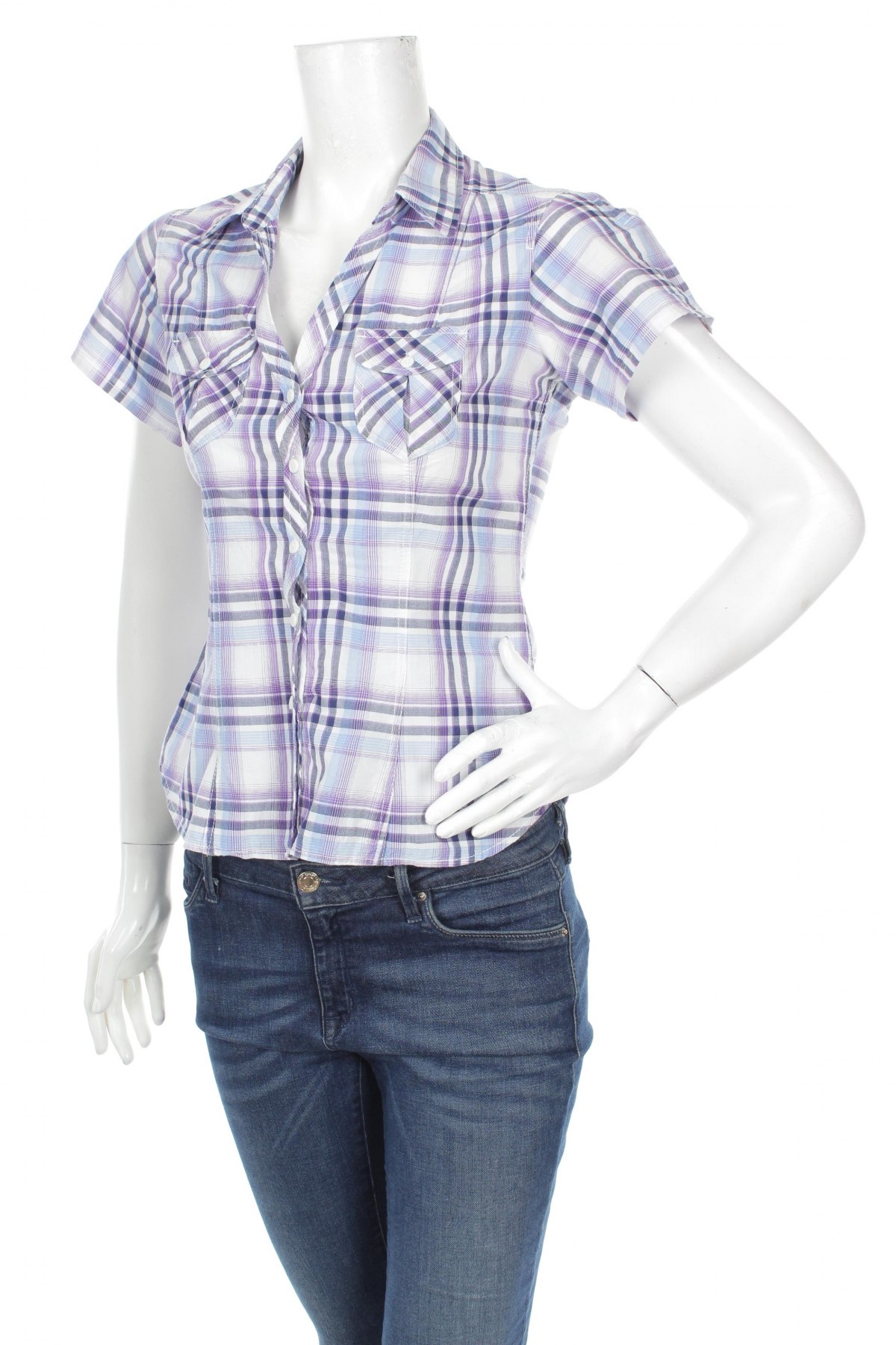 Γυναικείο πουκάμισο H&M Divided, Μέγεθος XS, Χρώμα Πολύχρωμο, Τιμή 14,07 €