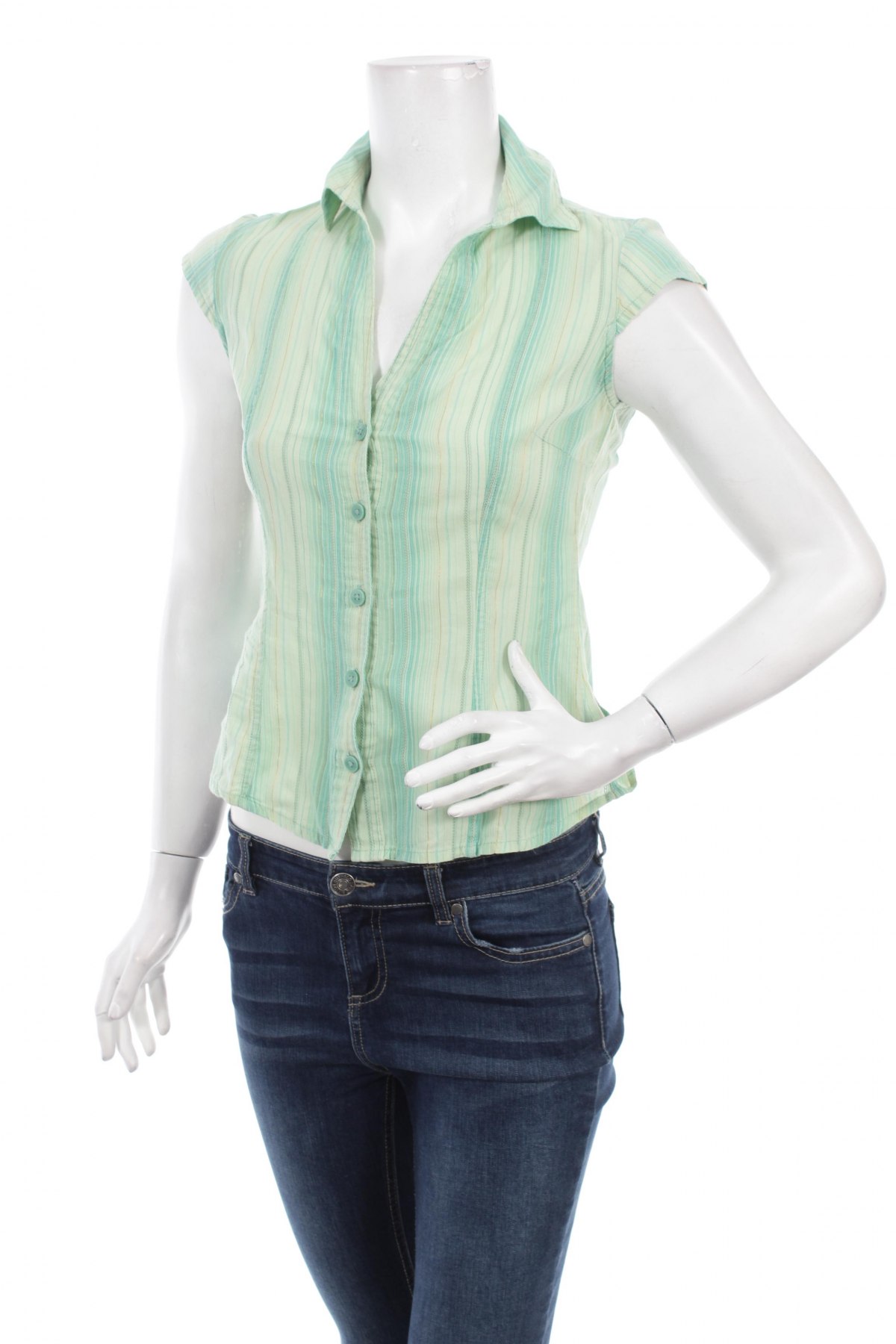 Γυναικείο πουκάμισο H&M Divided, Μέγεθος S, Χρώμα Πράσινο, Τιμή 10,82 €
