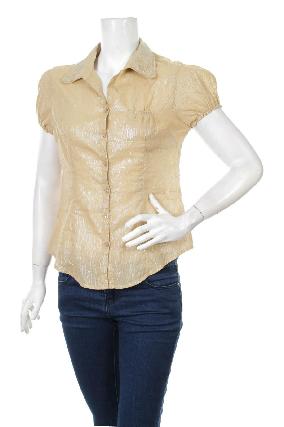 Γυναικείο πουκάμισο Jw, Μέγεθος M, Χρώμα  Μπέζ, Τιμή 15,35 €