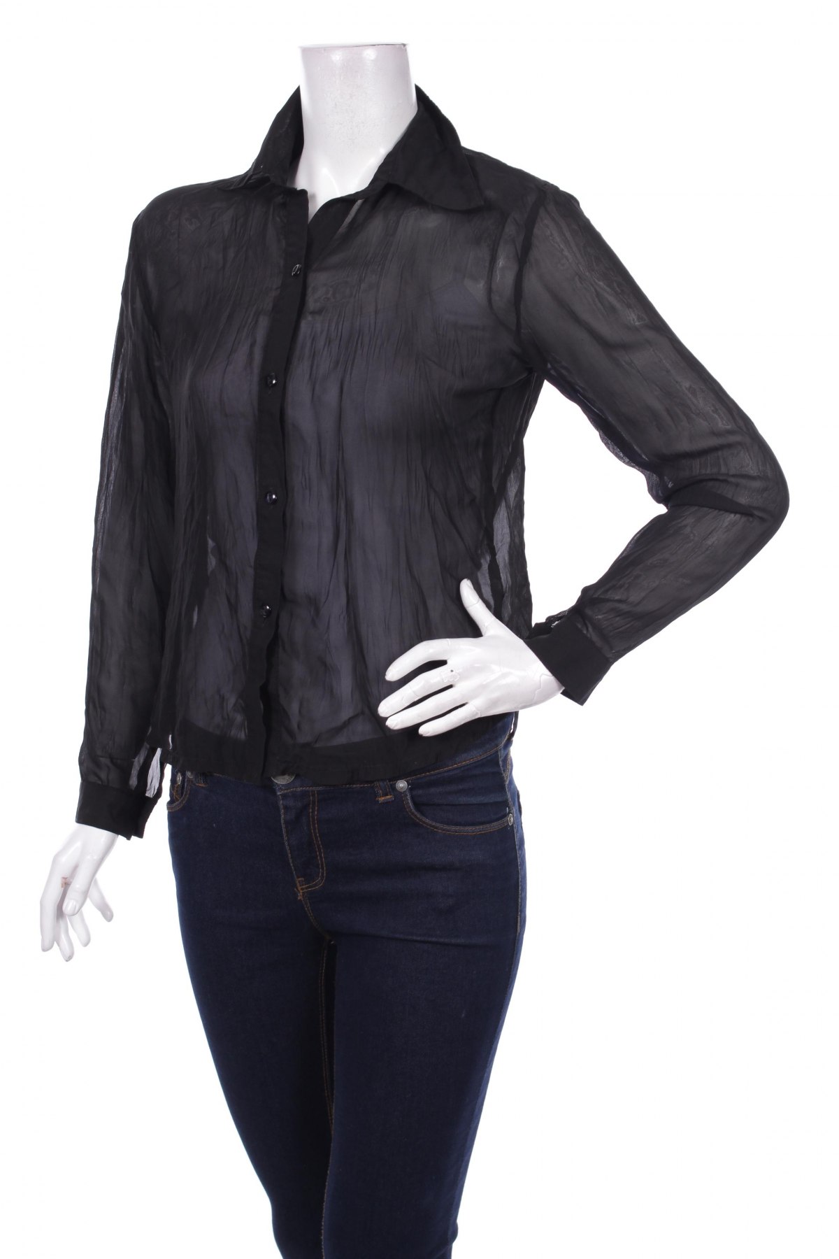 Γυναικείο πουκάμισο, Μέγεθος S, Χρώμα Μαύρο, Τιμή 16,49 €