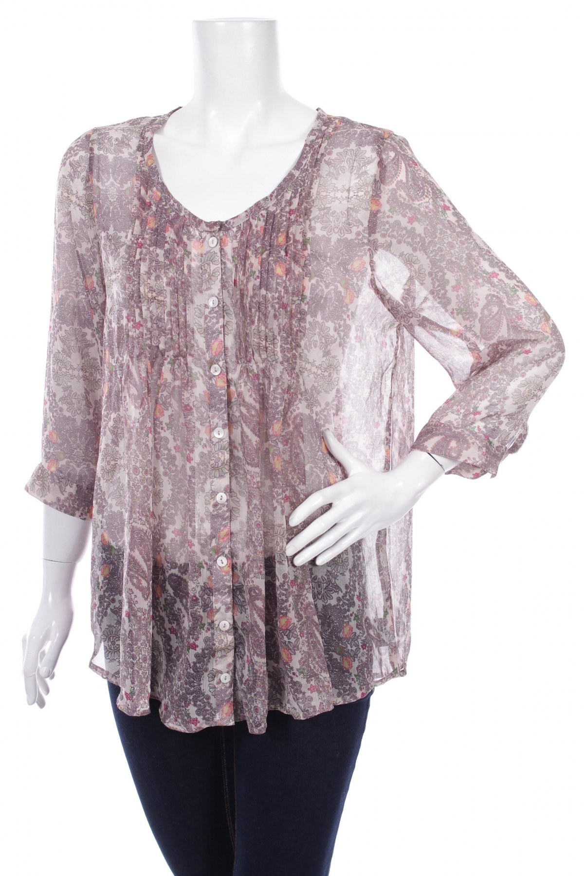 Γυναικείο πουκάμισο New Look, Μέγεθος L, Χρώμα Πολύχρωμο, Τιμή 15,46 €