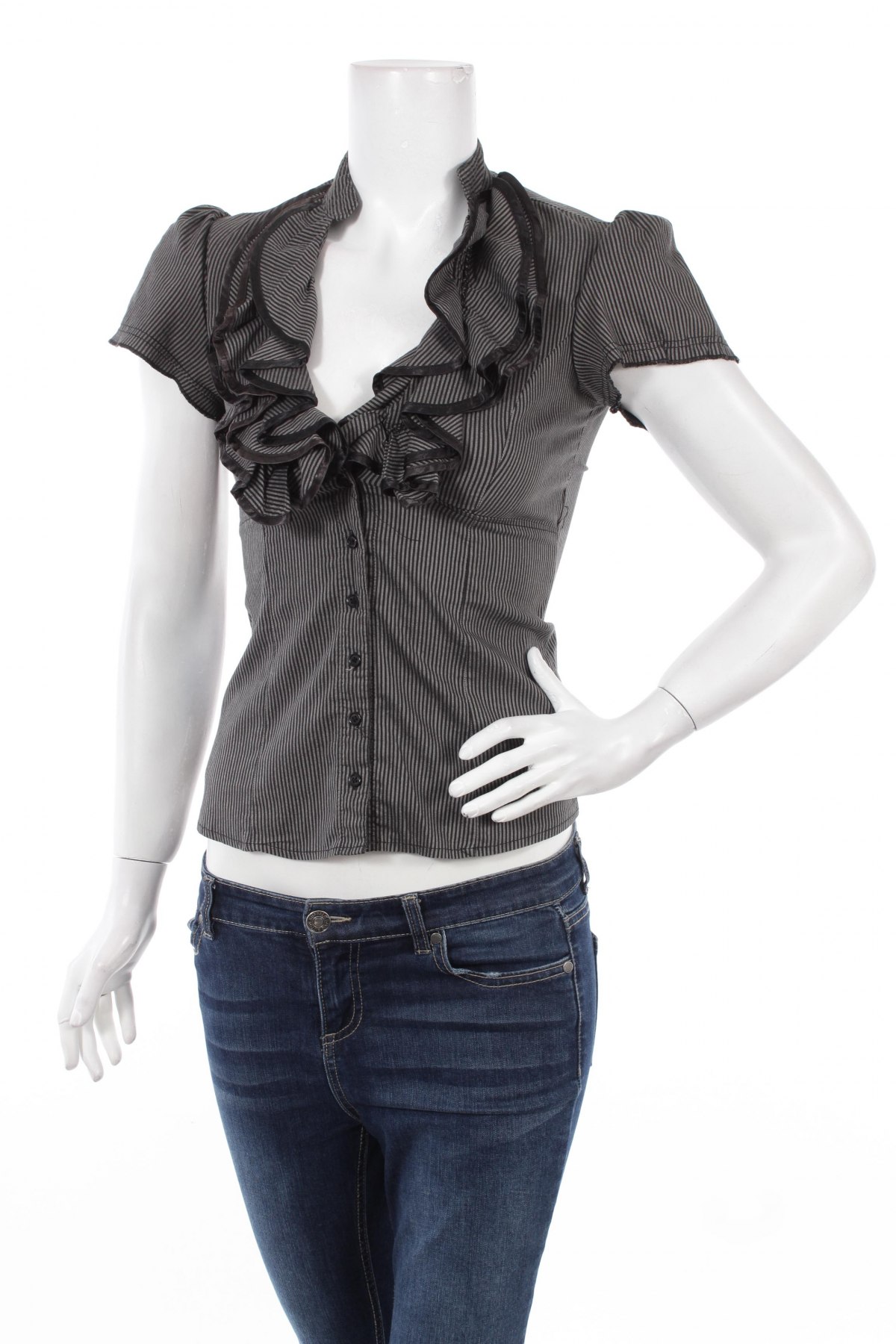 Γυναικείο πουκάμισο Tally Weijl, Μέγεθος XS, Χρώμα Γκρί, Τιμή 10,82 €