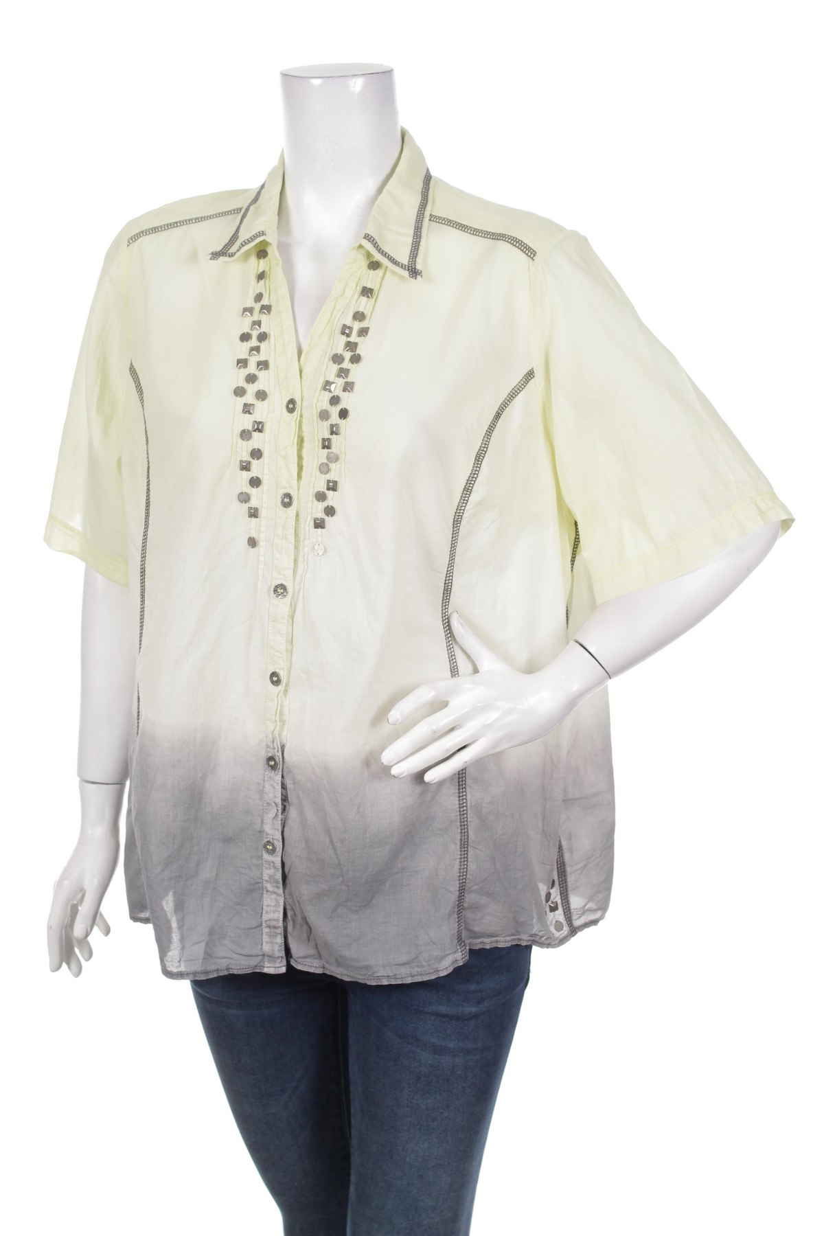Γυναικείο πουκάμισο Ulla Popken, Μέγεθος L, Χρώμα Πολύχρωμο, Τιμή 13,92 €
