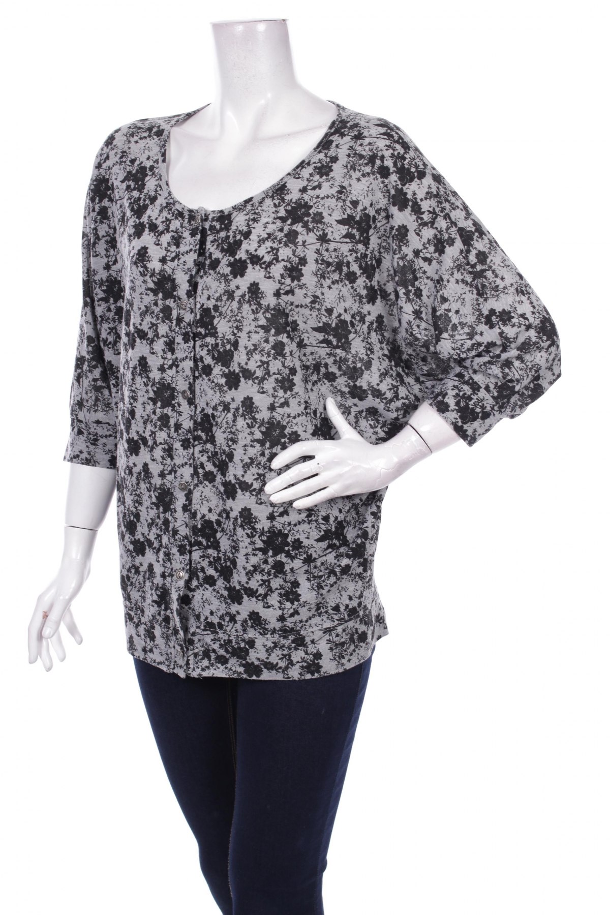 Γυναικείο πουκάμισο Ze-Ze, Μέγεθος M, Χρώμα Γκρί, Τιμή 15,98 €