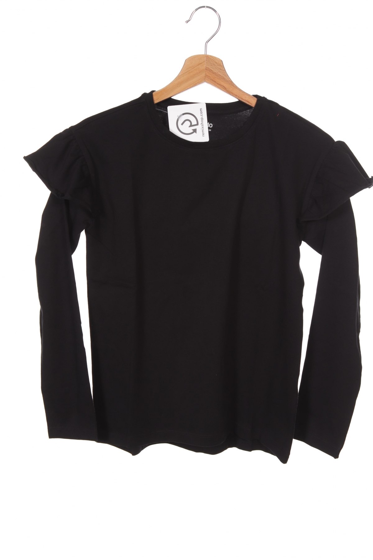 Детска блуза, Размер 10-11y/ 146-152 см, Цвят Черен, 95% памук, 5% еластан, Цена 21,00 лв.