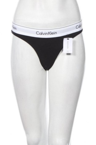 Bikini Calvin Klein, Größe M, Farbe Schwarz, 53% Baumwolle, 35% Modal, 12% Elastan, Preis 15,88 €