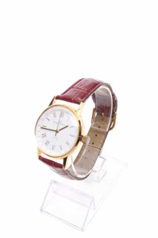 Часовник Yonger & Bresson, Цвят Червен, Естествена кожа, метал, Цена 136,42 лв.