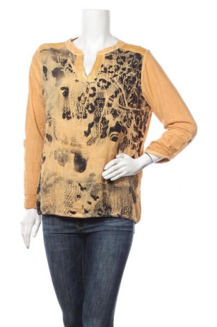 Дамска блуза Biba, Размер L, Цвят Оранжев, 50% памук, 50% вискоза, Цена 27,30 лв.